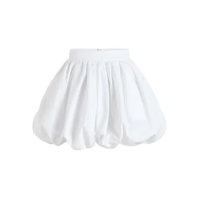 Patou High-waist Mini Bubble Skirt In White