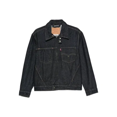 Levi's Zip-front Patch-pockets Denim Jacket In Blue