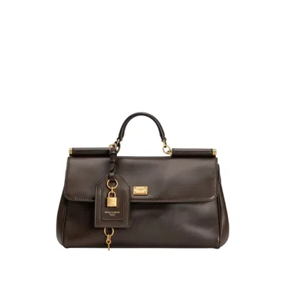 Dolce & Gabbana My Sicily Medium Tote Bag With Handle In Brown
