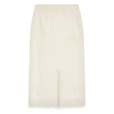 Dries Van Noten Women Sokna Midi Skirt In White