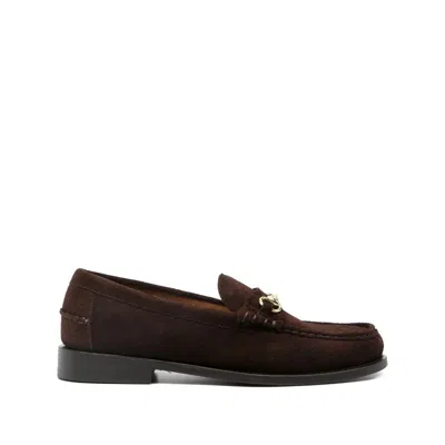Sebago Joe Modena Brown Pull-on Loafers With Horsebit Detail In Suede Man In Brown