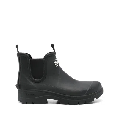 Barbour Womens Clifton Wedge Chelsea Wellington Boots In Black