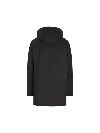 Herno Puffer Jacket With Knutted Collar In Black