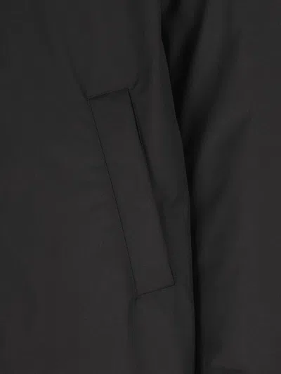 Herno Puffer Jacket With Knutted Collar In Black