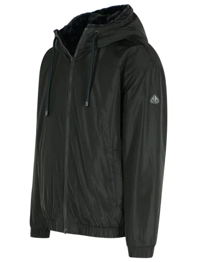 Moose Knuckles Border Bunny Reversible Polyester Sweatshirt In Green