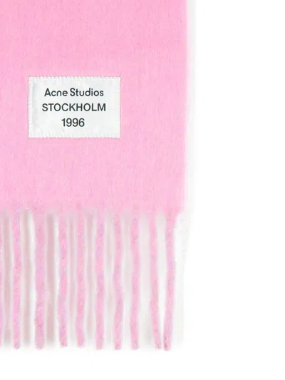 Acne Studios Pink Alpaca And Wool Blend Scarf Women In Pink