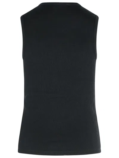 Jw Anderson J. W. Anderson Anchor Fitted Ribbed Top In Black