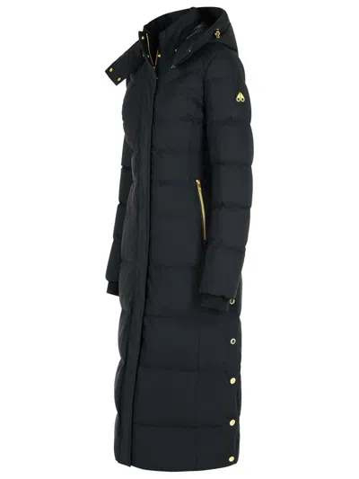 Moose Knuckles Faux-fur Hooded Padded Coat In Black
