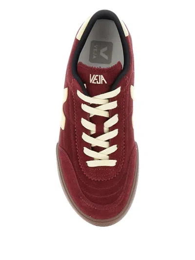 Veja Panenka Suede Leather Sneaker In Grenat Sun Bark In Red