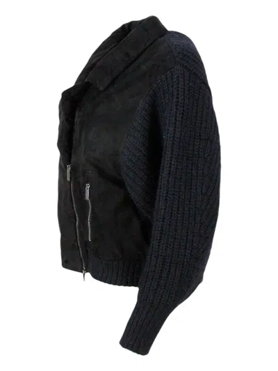Fabiana Filippi Leather Jacket In Black
