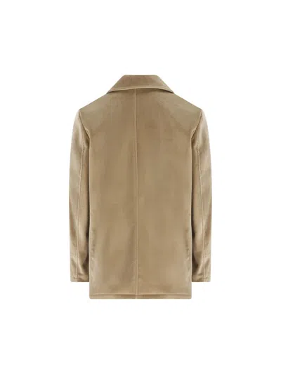 Camplin Notched-lapel Double-breasted Coat In Multi