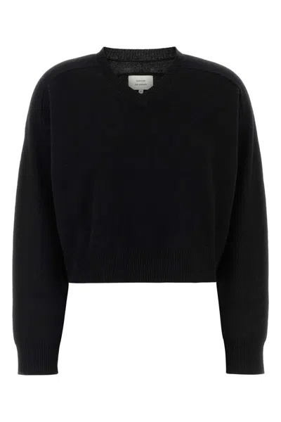 Loulou Studio Black Cashmere Anzor Oversize Sweater In Black
