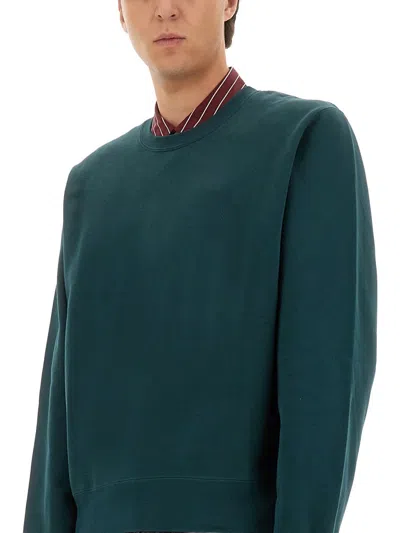 Saint Laurent Cassandre Sweatshirt In Green