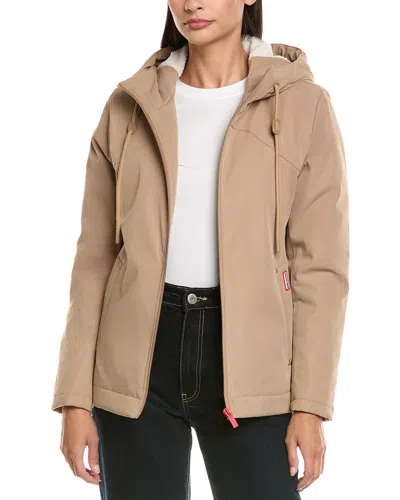 Hunter Blake Short Rain Jacket In Brown