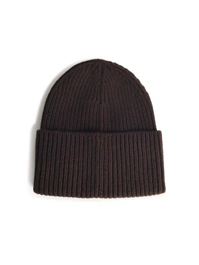 Sacai Brown Wool Blend Beanie In Brown