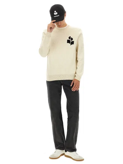 Isabel Marant Jersey With Logo In Neutral