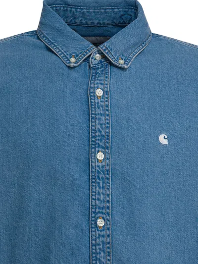 Carhartt Wip "l/s Lucas" Shirt In Blue