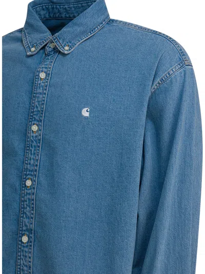 Carhartt Wip "l/s Lucas" Shirt In Blue