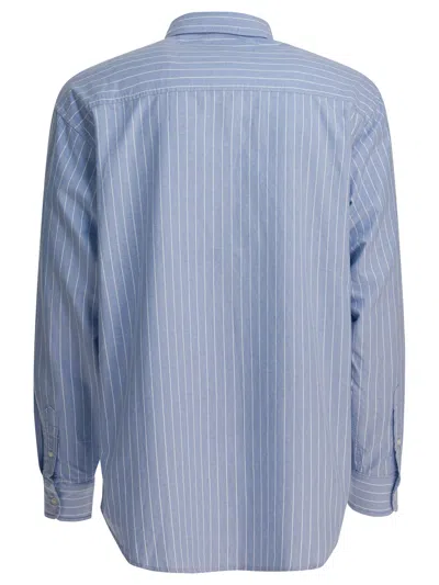 Carhartt Cassel Long-sleeved Stripe Shirt In Blue