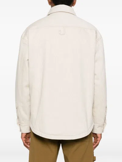 Jacquemus Button-down Shirt Curved Hemline Long Sleeves In Neutral