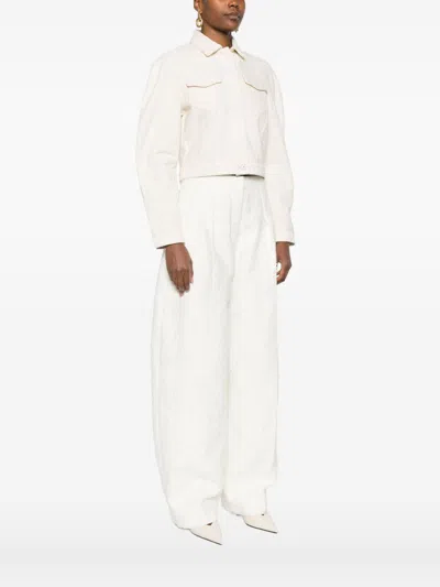 Jacquemus Women La Veste De-nimes Denim Jacket In White