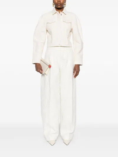 Jacquemus Women La Veste De-nimes Denim Jacket In White