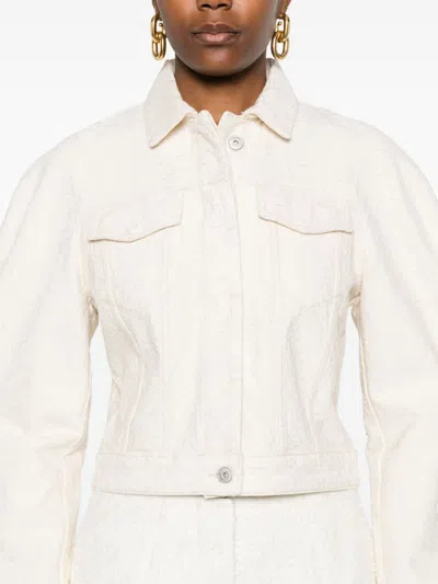 Jacquemus Women La Veste De-nimes Denim Jacket In White