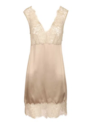 Stella Maxwell X Marella Lace Insert Dress Dresses Grey In Neutral