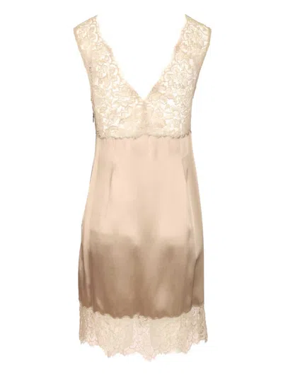 Stella Maxwell X Marella Lace Insert Dress Dresses Grey In Neutral