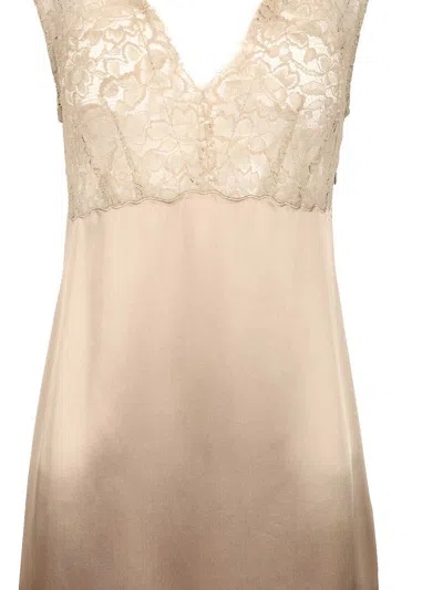Stella Maxwell X Marella Lace Insert Dress Dresses Grey In Neutral
