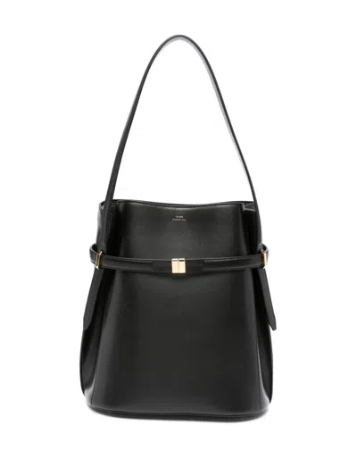 Totême Leather Belted Bucket Bag