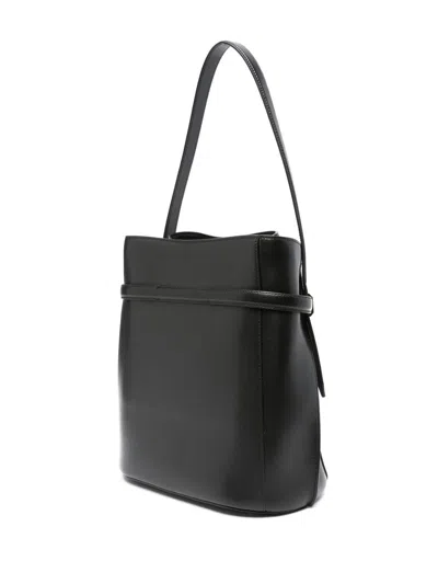 Totême Leather Belted Bucket Bag