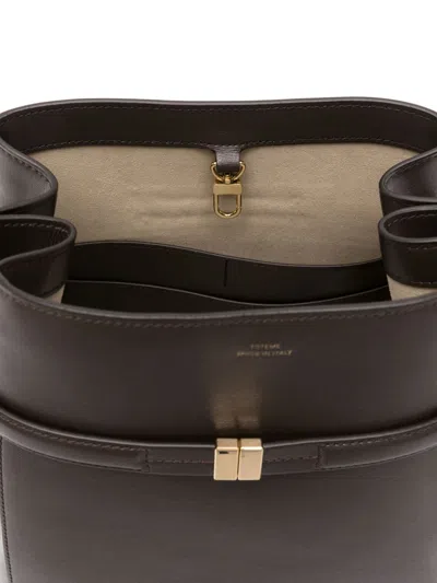 Totême Leather Belted Bucket Bag