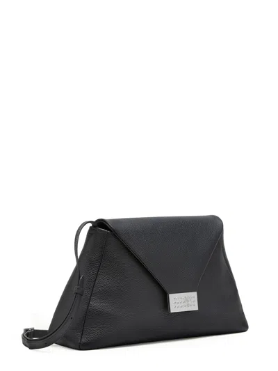 Mm6 Maison Margiela Leather Shoulder Bag In Black