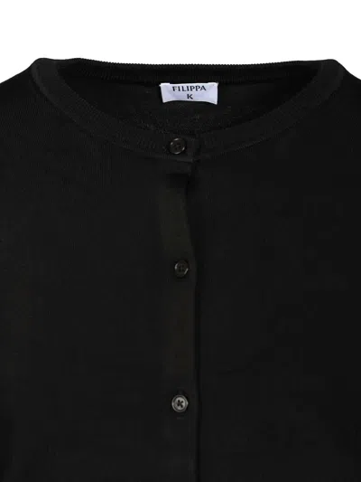 Filippa K Merino Short Cardigan In Black