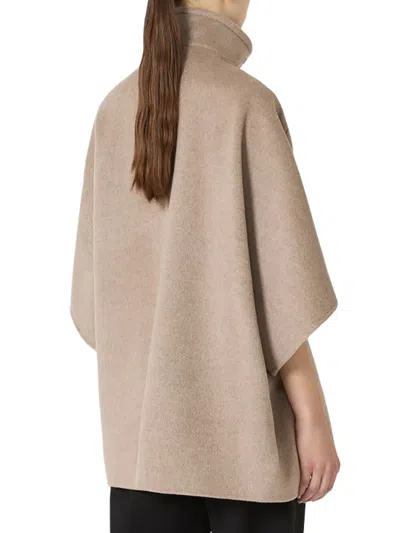 Max Mara Lightweight Cashmere Drap Cape In Multi
