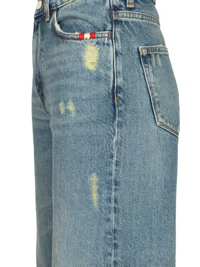 Amish Linda Woman  Recycled Denim Dust Jeans Blue In Blue