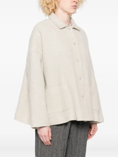 Apuntob Patch-pocket Button-front Jacket In Neutral