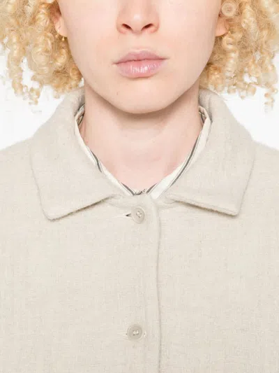 Apuntob Patch-pocket Button-front Jacket In Neutral