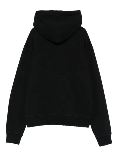 Dsquared2 Cotton Hoodie With Logo And Drawstring In Black