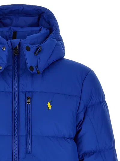 Polo Ralph Lauren Blue Polyester Down Jacket In Blue