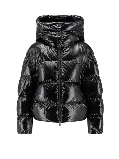 Moncler Genius Black Moncler X Ee72 By Edward Enninful Lothar Hooded Short Down Jacket In Black