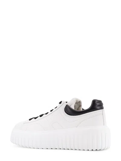 Hogan Low-top H-stripes Leather Sneakers In White