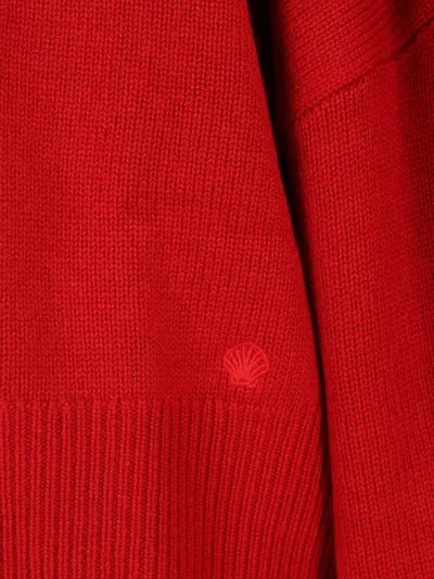 Lou Lou De Saison Luke Stand Collar Sweater Knitwear Red In Red