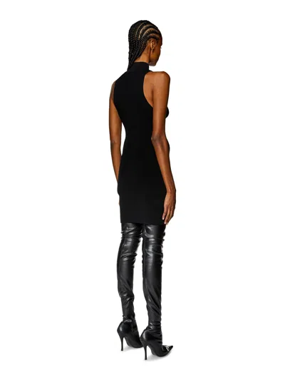Diesel M-onervax Viscose Blend Short Dress In Black