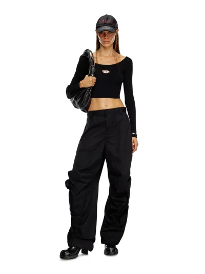 Diesel M-vera-ls Sustainable Viscose Sweater In Black