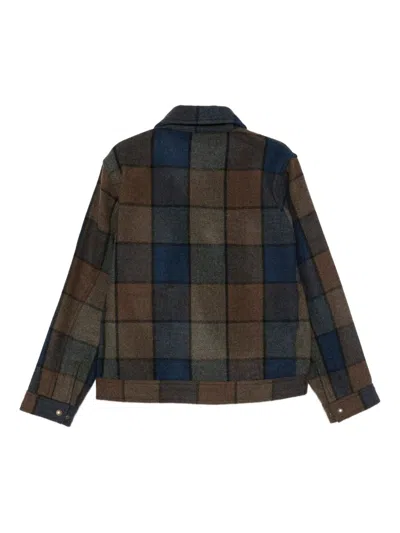 Filson Mackinaw Checked Wool Jacket In Brown