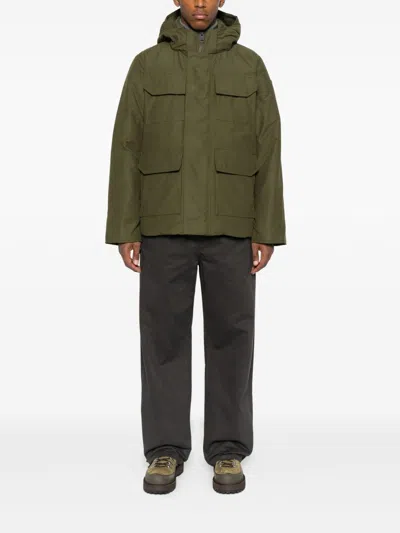 Canada Goose Army Green Cotton Blend Maitland Down Jacket In Green