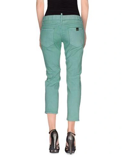 Shop Dsquared2 Denim Pants In Light Green