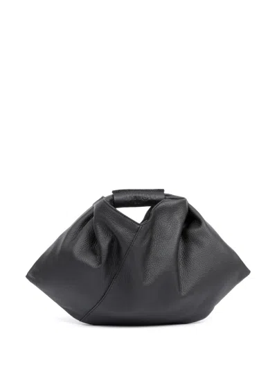 Mm6 Maison Margiela Borsa Giapponese Drappeggiata Mini In Black
